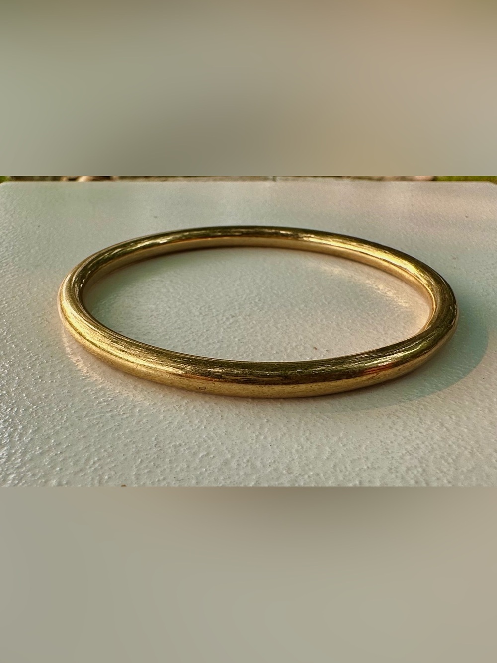 Zara Gold Tone Round Bangle Bracelet